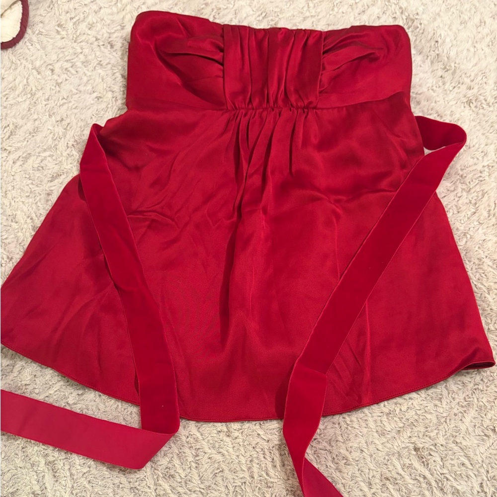 Banana Republic Vibrant Red Strapless Top